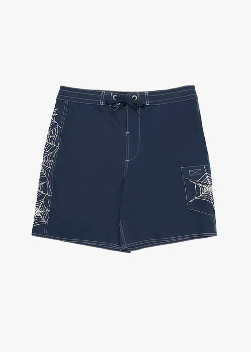 AFENDS Mens Webhead - Surf Related Boardshort 18" - Navy