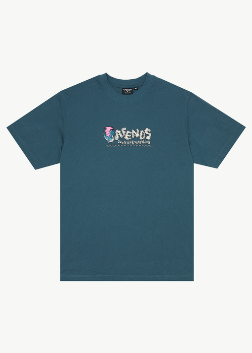 AFENDS Mens Huffenpuff - Retro Tee - Fuel