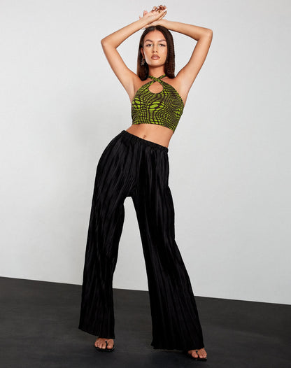 Bian Trouser in Crinkle Black