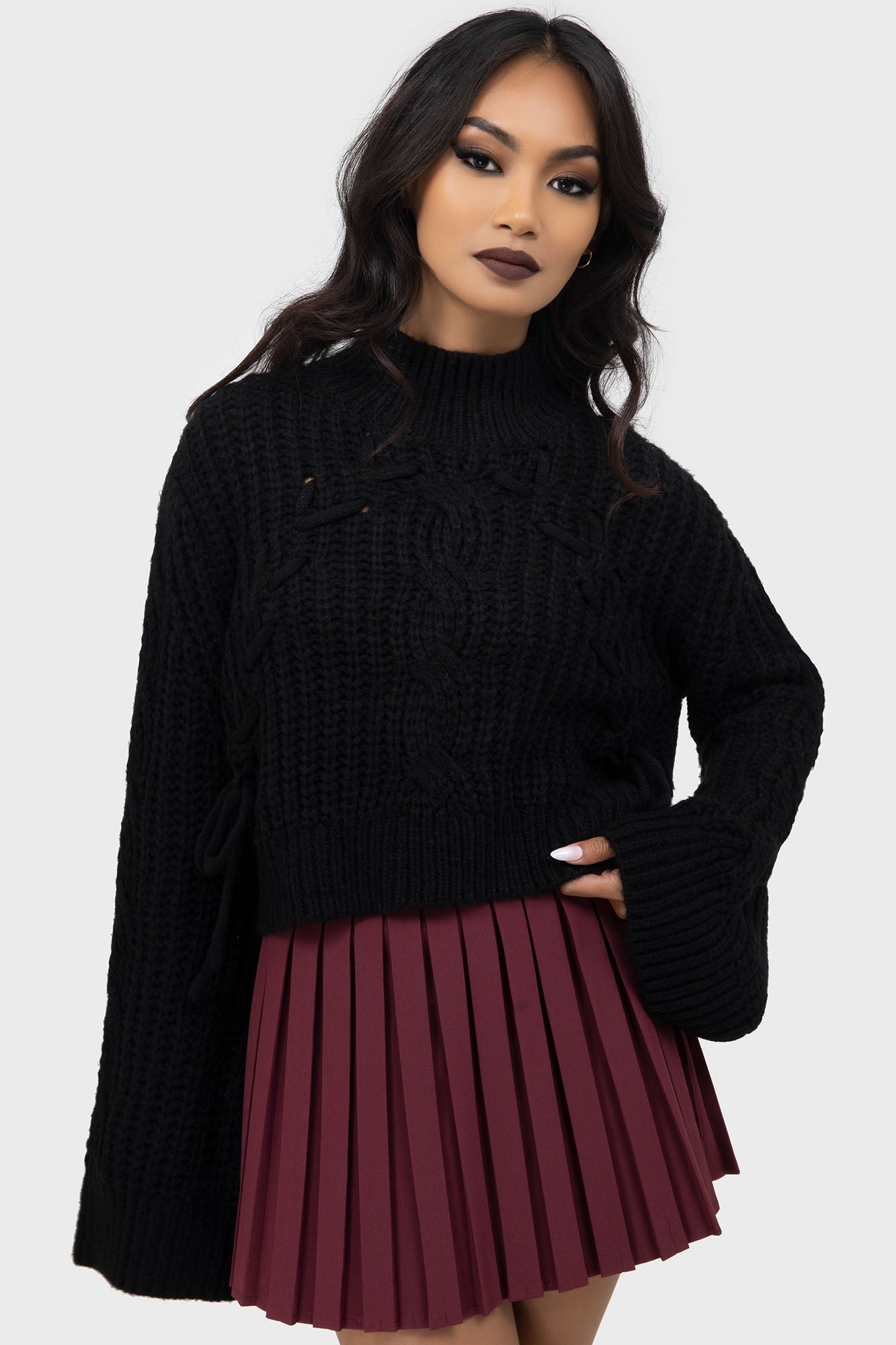 Nightshade's Curse Mini Skirt [DARK RED]