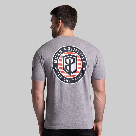 For The Driven Patriot Tee (Heather Grey)