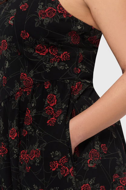 Poisoned Rose Midi Dress