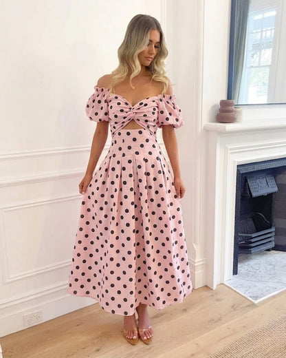 Soheila Dress - Pink Spot