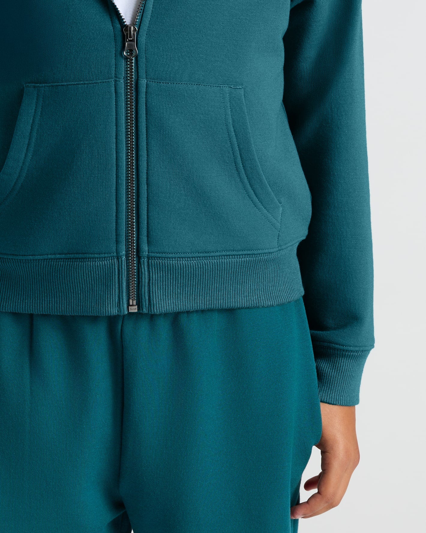 Girls Deep Emerald & Dark Maroon Cropped Zip Hoodie 2-Pack