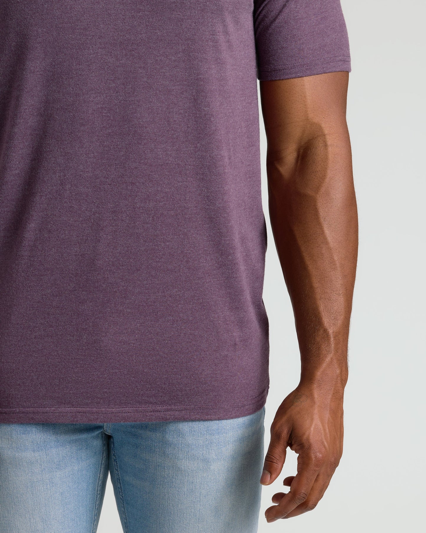 Dark Heather Plum Tall Classic V-Neck