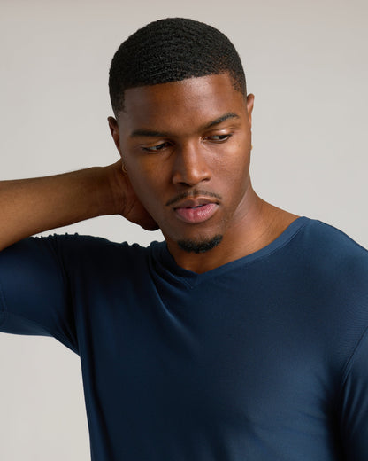 Navy Tall Active V-Neck