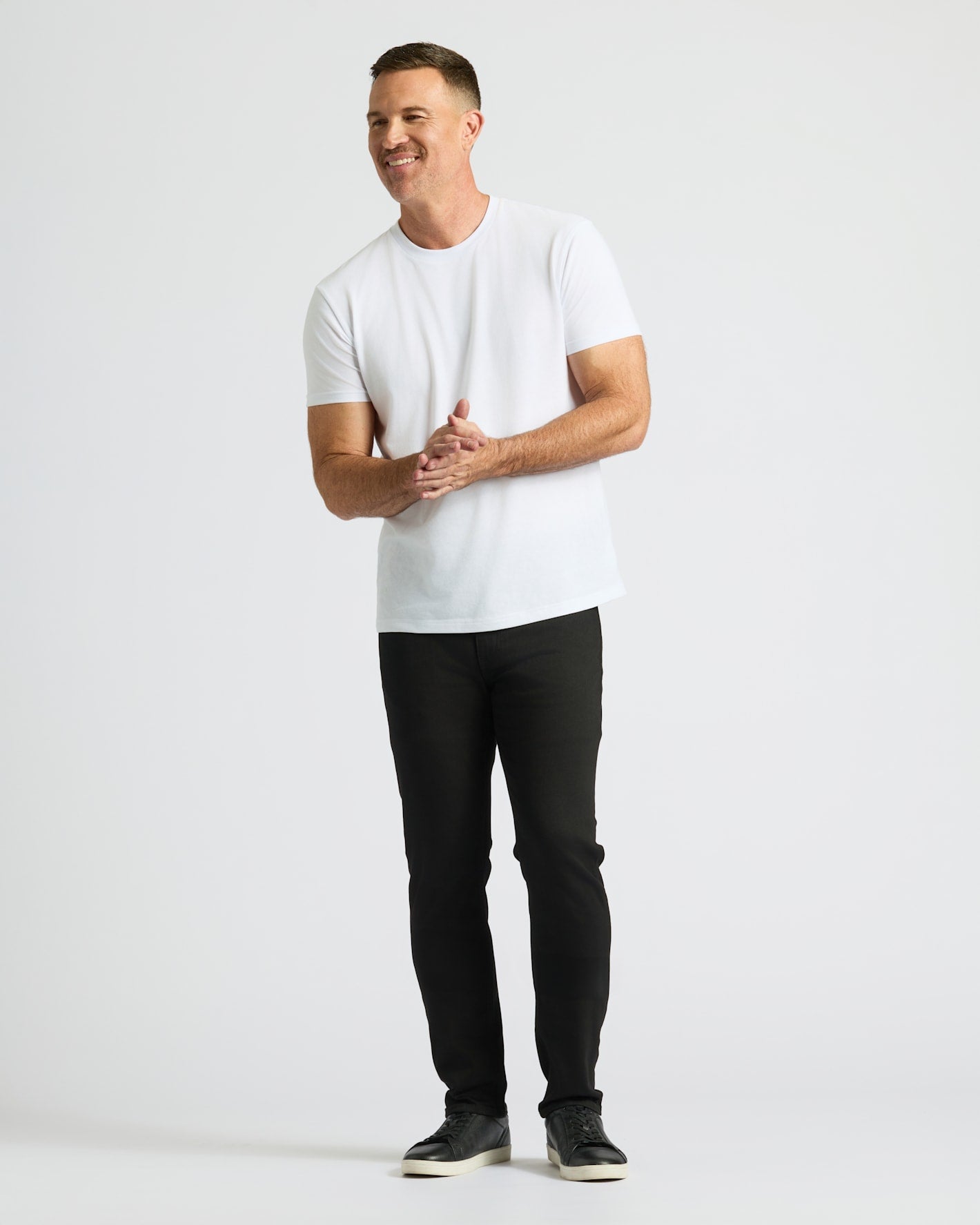 Black Wash Straight Comfort Stretch Jeans