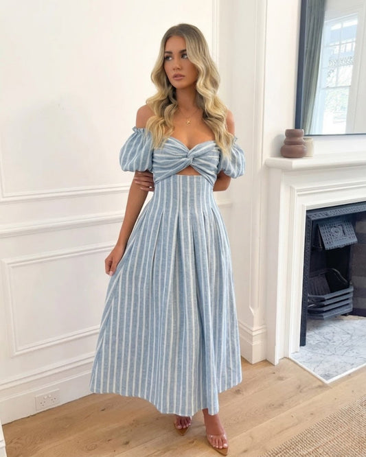 Tamzin Dress - Blue Stripe