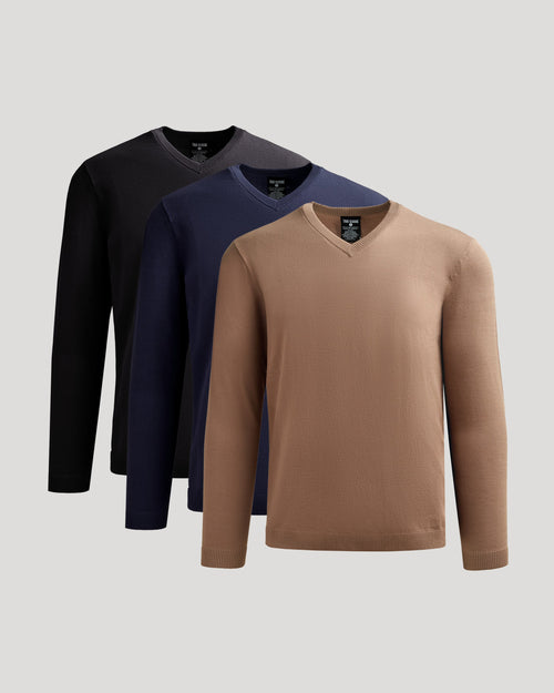 Staple Dressy V-Neck Sweater 3-Pack
