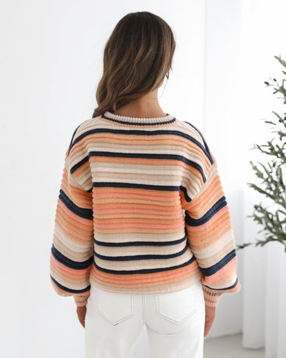 Valkyrie Peach Print Knit | Women's Knit Jumper