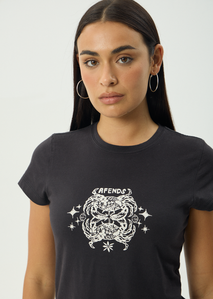 AFENDS Womens Tropic Of Cancer - Baby Tee - Black
