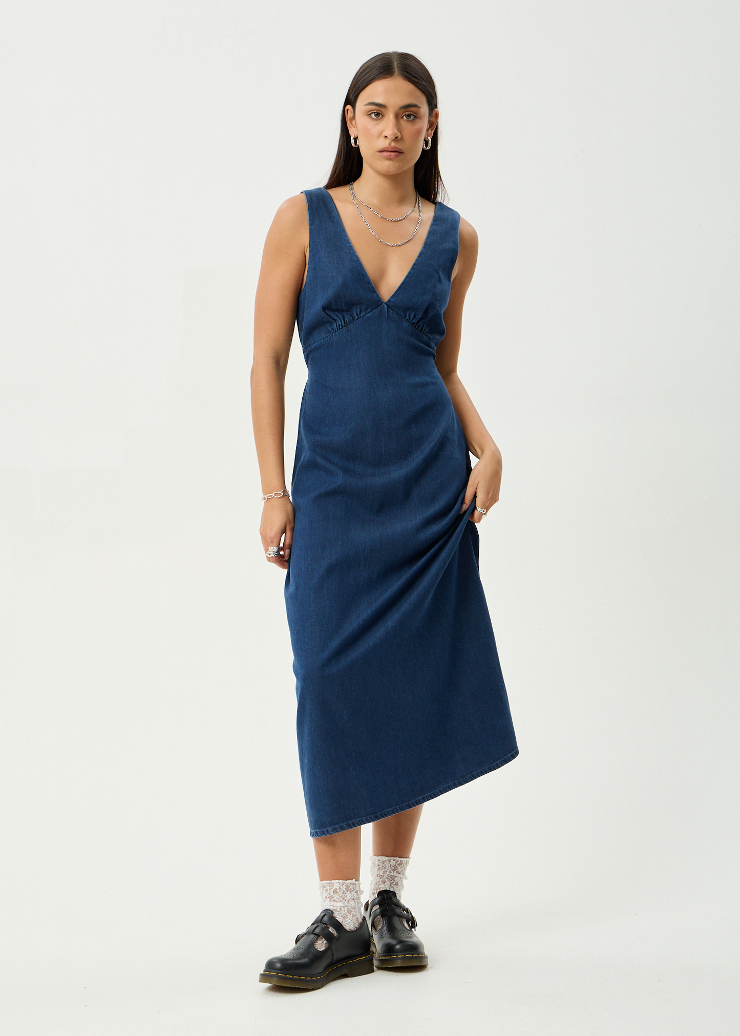 AFENDS Womens Palmer - Maxi Dress - Ink