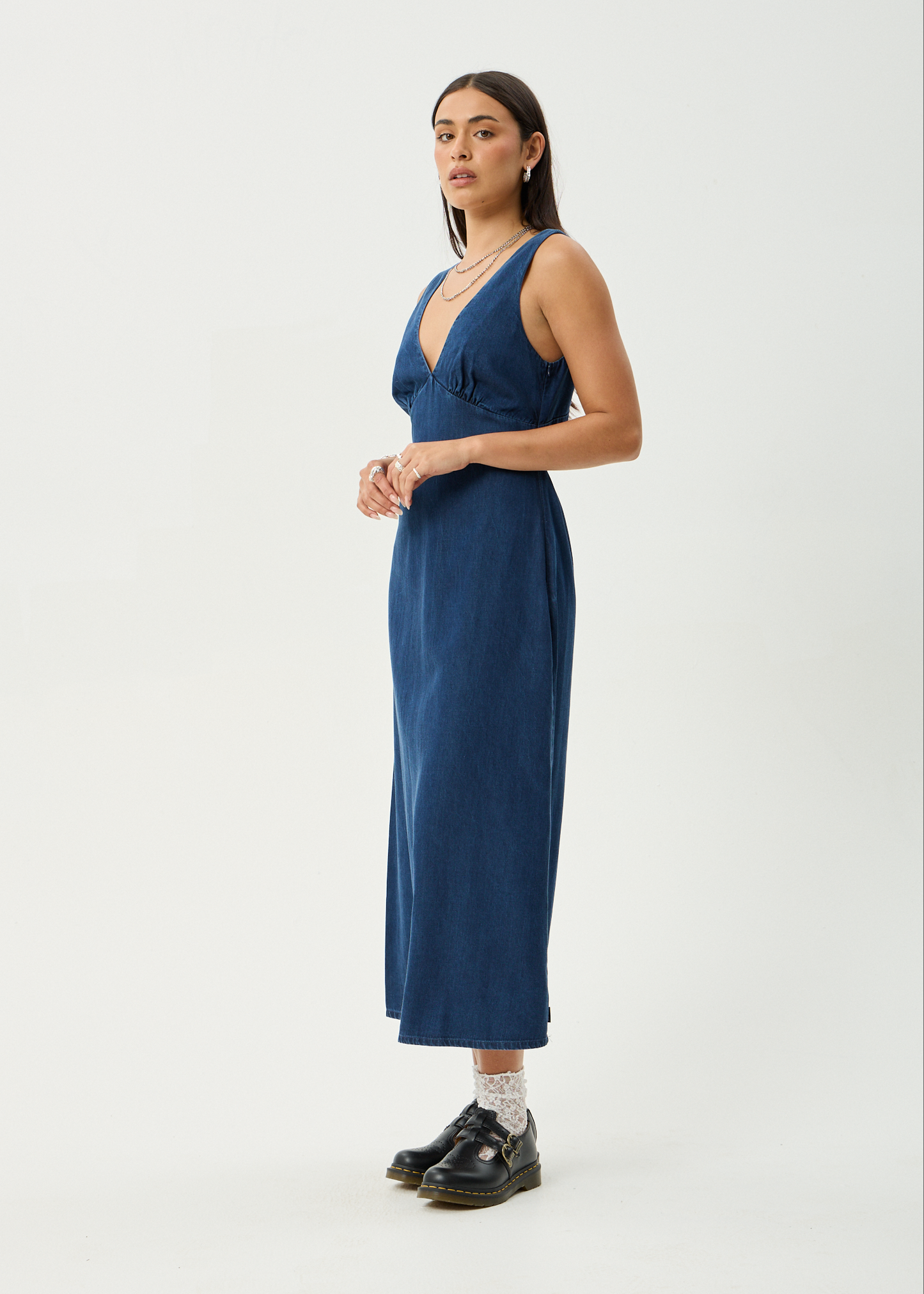 AFENDS Womens Palmer - Maxi Dress - Ink