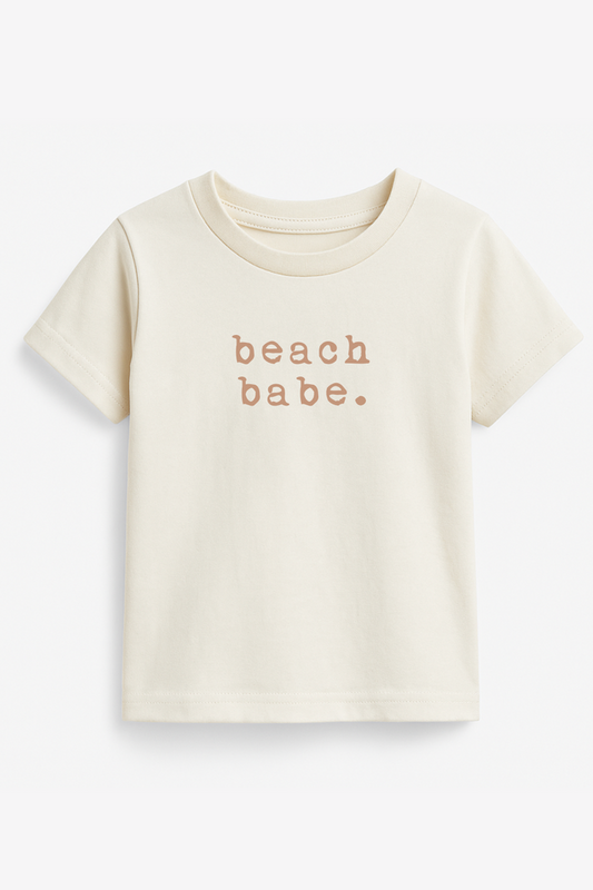 Beach Babe Clay Organic Cotton Short Sleeve Toddler T-Shirt