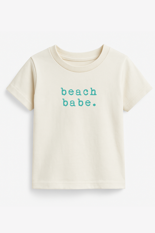 Beach Babe Seafoam Organic Cotton Short Sleeve Toddler T-Shirt