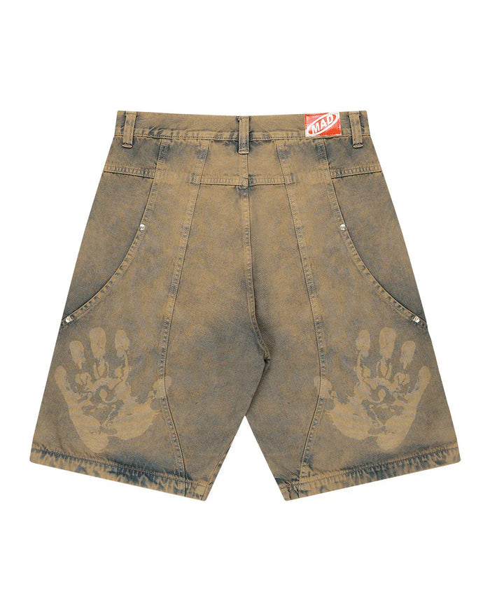 BERMUDA JEANS CURVALÍNEA DOUBLE HAND MARROM - Four Street