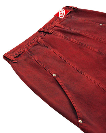 BERMUDA JEANS CURVALÍNEA DOUBLE HAND VERMELHA - Four Street