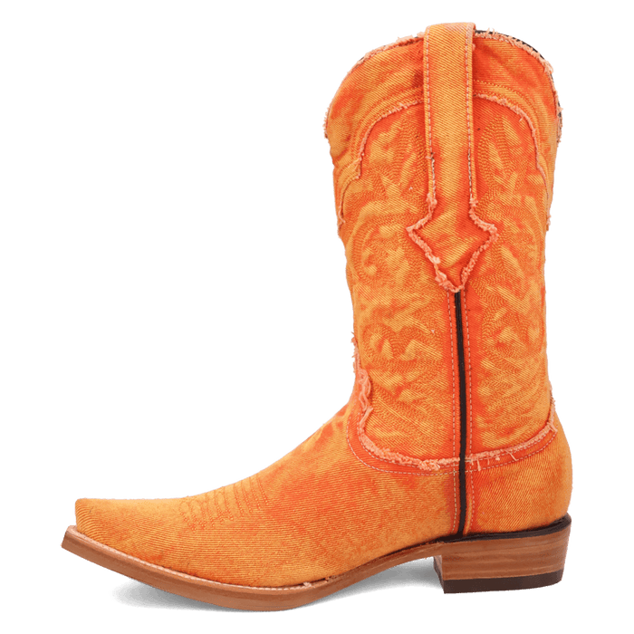 PRODUCT SHOT BIG EASY DENIM BOOT AT 135 DEGREE OUTSIDE ANGLE