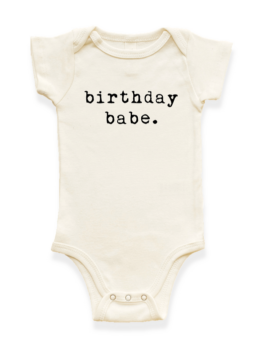 Birthday Babe Organic Baby Bodysuit