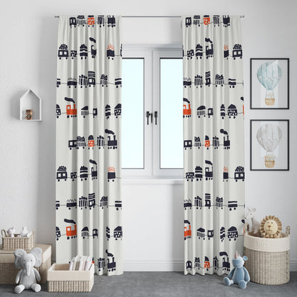 Boys Curtain Panels Train, Boys Bedroom Curtains, Boys Nursery Window Panels, Nursery Window Coverings