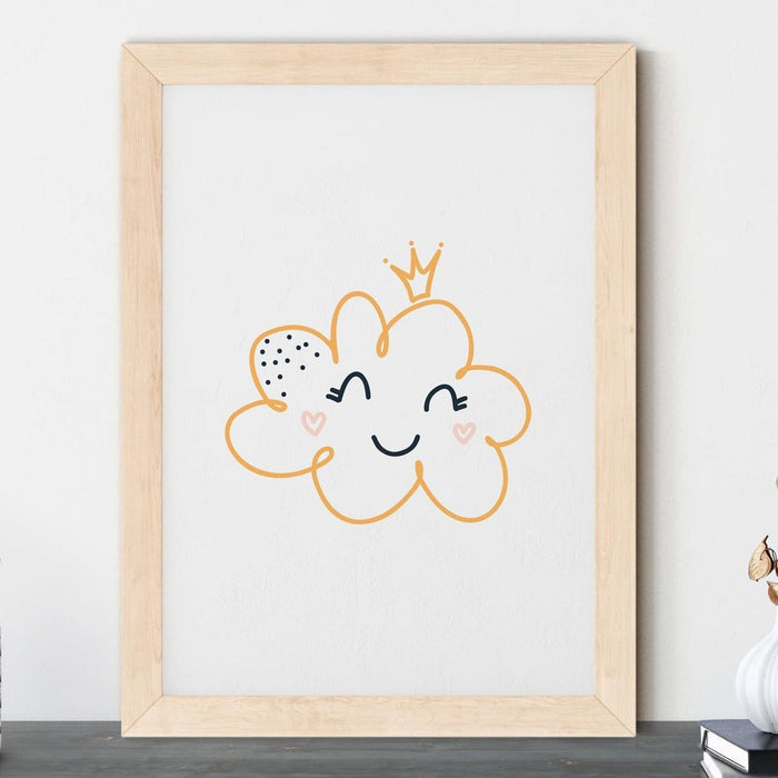 Girls Nursery Wall Art Print Cloud, Girls Wall Decor Art | Pippa +June