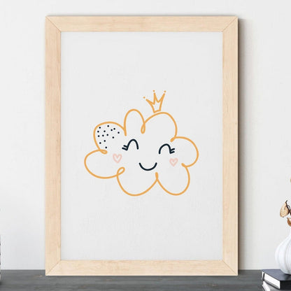 Girls Nursery Wall Art Print Cloud, Girls Wall Decor Art | Pippa +June