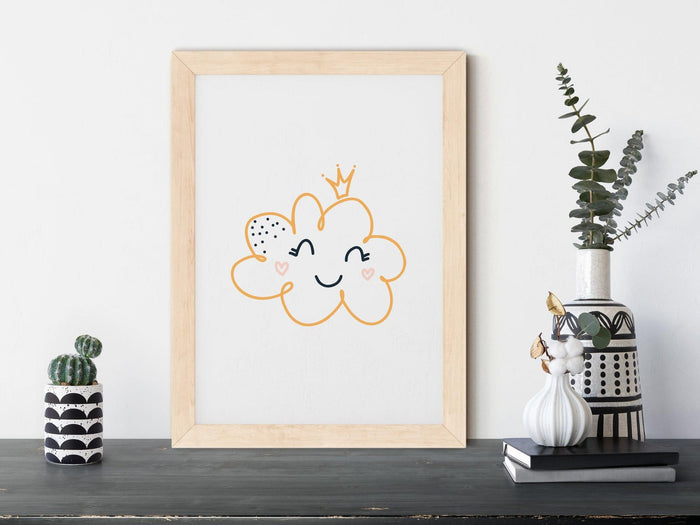Girls Nursery Wall Art Print Cloud, Girls Wall Decor Art | Pippa +June