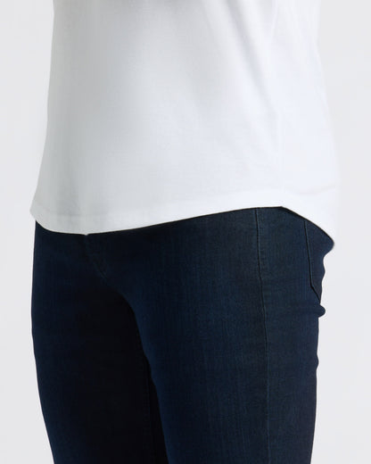 White Curved Hem Classic Crew Neck 3-Pack