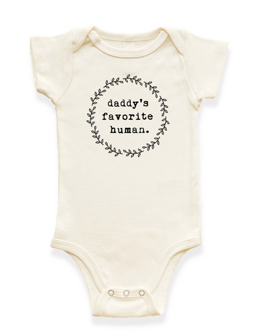 Daddy's Favorite Human Organic Baby Bodysuit