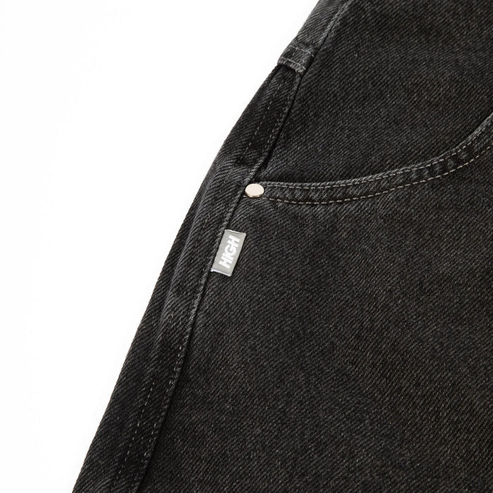 Denim Pants H-Line Washed Black - Four Street