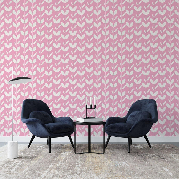 Girls Wallpaper Floral Pink White, Nursery Wall Paper, Wallpaper Roll, Girls Wallpaper Panels, Girls Bedroom Wall Decor, Peel and Stick Wallpaper Non Toxic, Made in the USA | Pippa + June