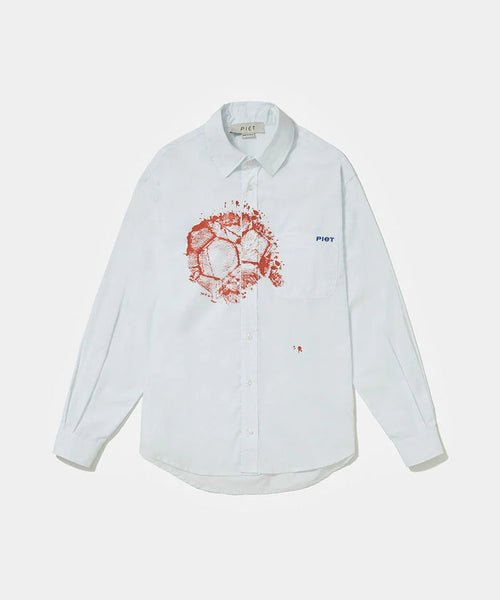 Football Long Sleeve Shirt White - Four Street