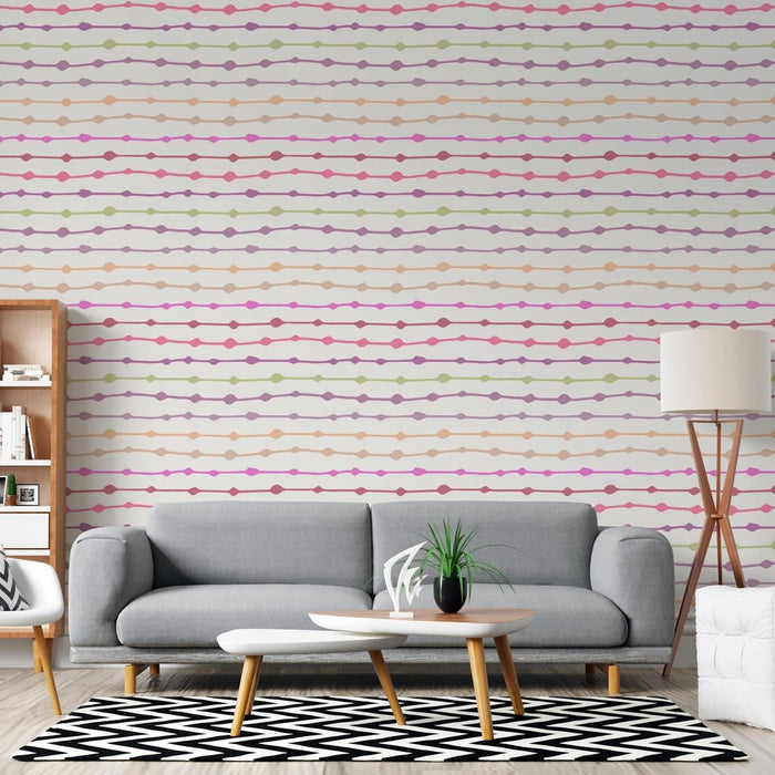 Geometric Fabric Wallpaper Multi, Peel and Stick Wallpaper, Repositionable Wallpaper | Pippa + June