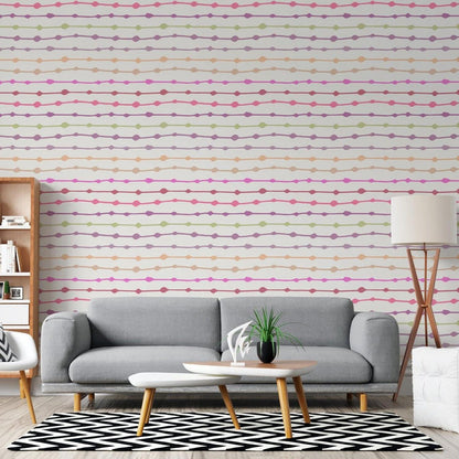 Geometric Fabric Wallpaper Multi, Peel and Stick Wallpaper, Repositionable Wallpaper | Pippa + June