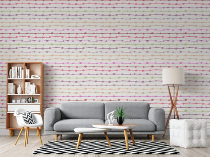 Geometric Fabric Wallpaper Multi, Peel and Stick Wallpaper, Repositionable Wallpaper | Pippa + June