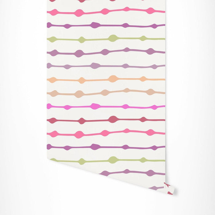 Geometric Fabric Wallpaper Multi, Peel and Stick Wallpaper, Repositionable Wallpaper | Pippa + June