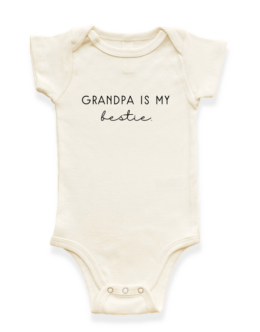 Grandpa is my Bestie Organic Baby Bodysuit