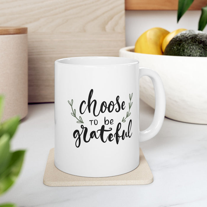 Grateful Positive Coffee Cup, Ceramic Mugs and Drinkware, Made in USA | Pippa + June