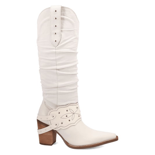 PRODUCT SHOT GRIT N' GRACE LEATHER BOOT AT 90 DEGREE INSIDE ANGLE