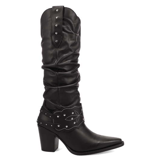 PRODUCT SHOT GRIT N' GRACE LEATHER BOOT AT 90 DEGREE INSIDE ANGLE