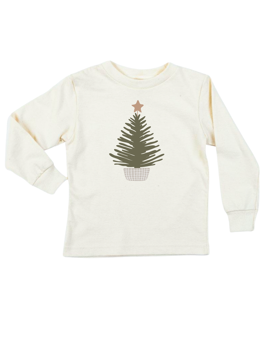 Holiday Tree Organic Kids T-Shirt Long Sleeve