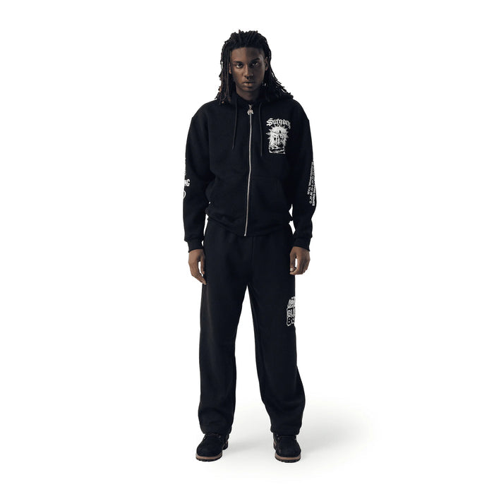 HOODIE ZIPER SOSA BLACK - Four Street
