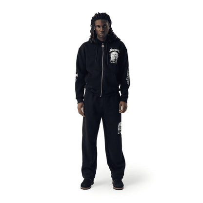 HOODIE ZIPER SOSA BLACK - Four Street