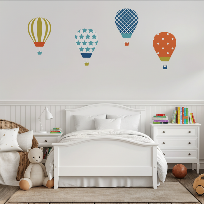 Boys Wall Decals Hot Air Balloons, Boys Wall Stickers, Boys Bedroom Decor, Boys Wall Decor, Boys Nursery Decor & Accessories, Boys Modern Decor, Made in Canada | Pippa + June