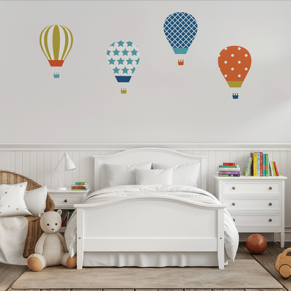 Boys Wall Decals Hot Air Balloons, Boys Wall Stickers, Boys Bedroom Decor, Boys Wall Decor, Boys Nursery Decor & Accessories, Boys Modern Decor, Made in Canada | Pippa + June
