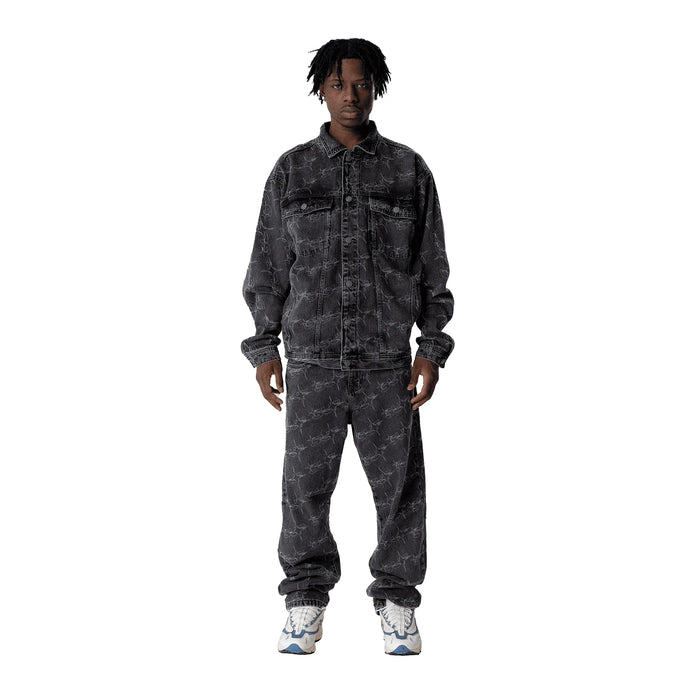 JACKET MONOGRAM SUFSTAR JEANS BLACK - Four Street