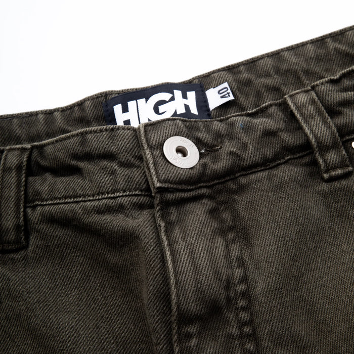 Jeans Pants Logo Line Desert Green - Four Street