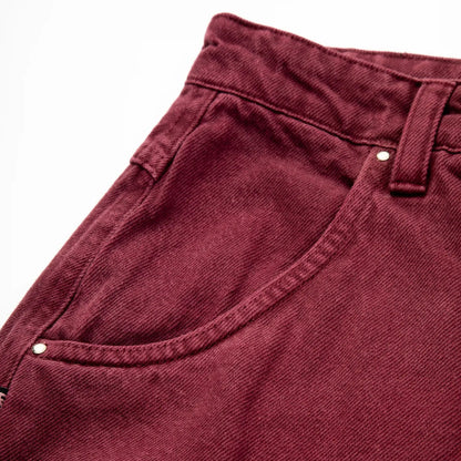 Jeans Pants Logo Line Wine - Four Street