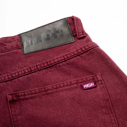 Jeans Pants Logo Line Wine - Four Street