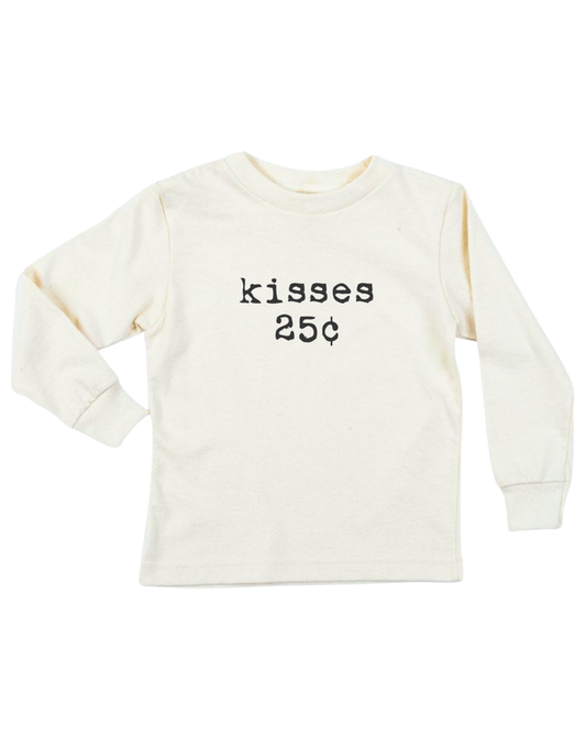 Kisses 25c Organic Kids T-Shirt Long Sleeve